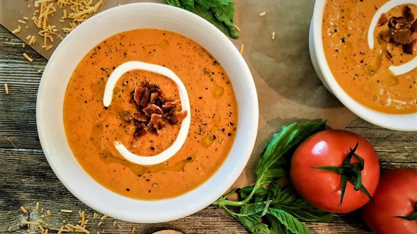 سوپ گوجه فرنگی ایتالیایی