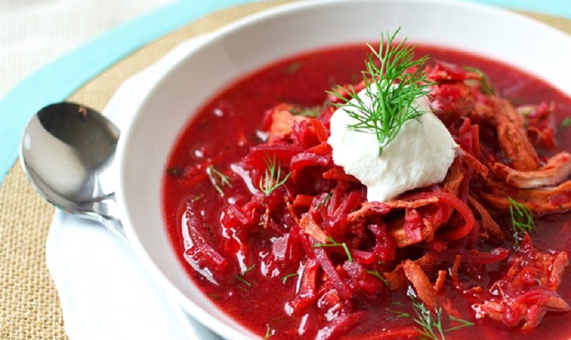 خوراک گوشت و چغندر