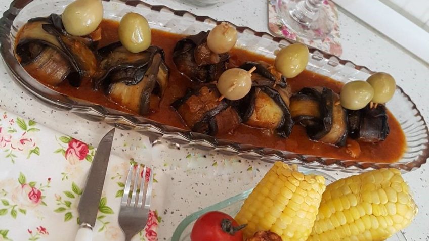 خوراک گوشت و بادمجان