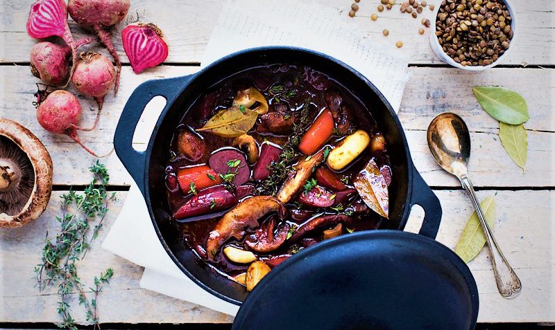 خوراک گوشت و چغندر