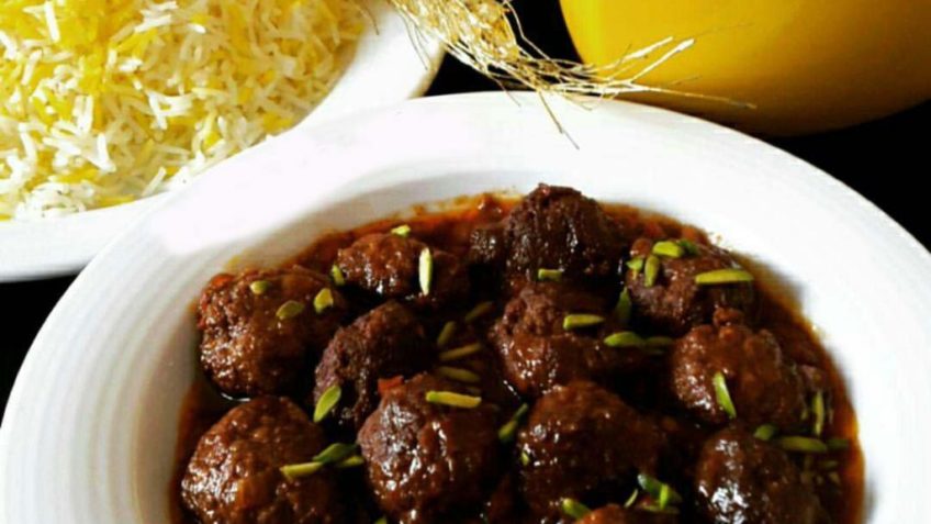 کوفته قلقلی با سس انار