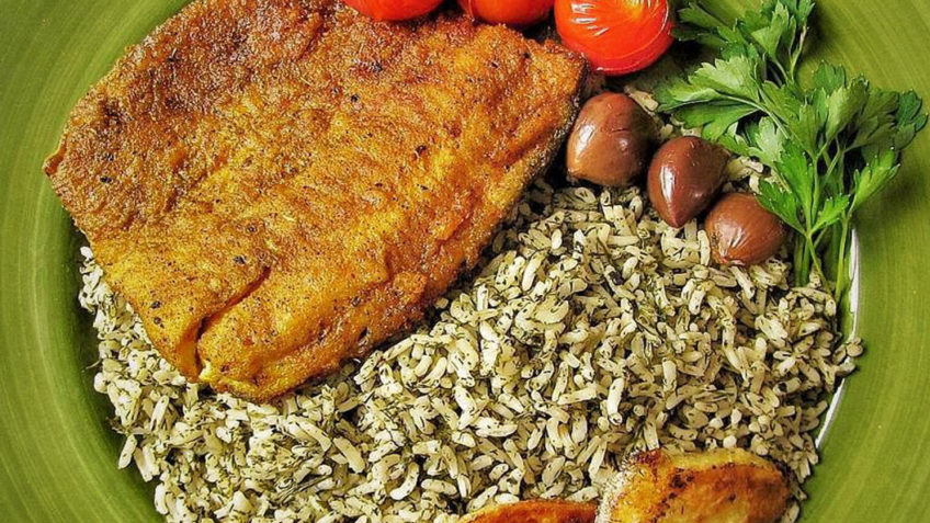 سبزی پلو با ماهی