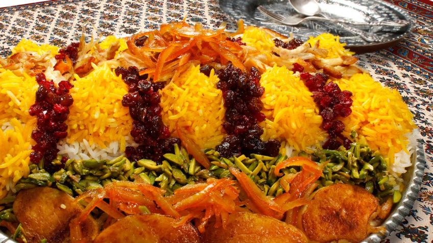 ته چین با گوشت