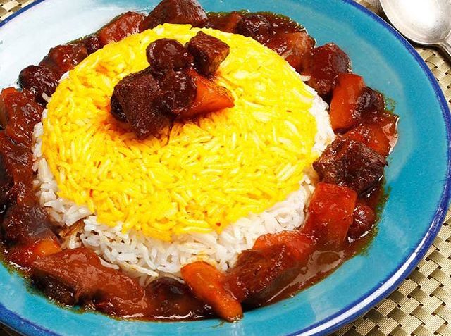 خورش سیب و آلبالو