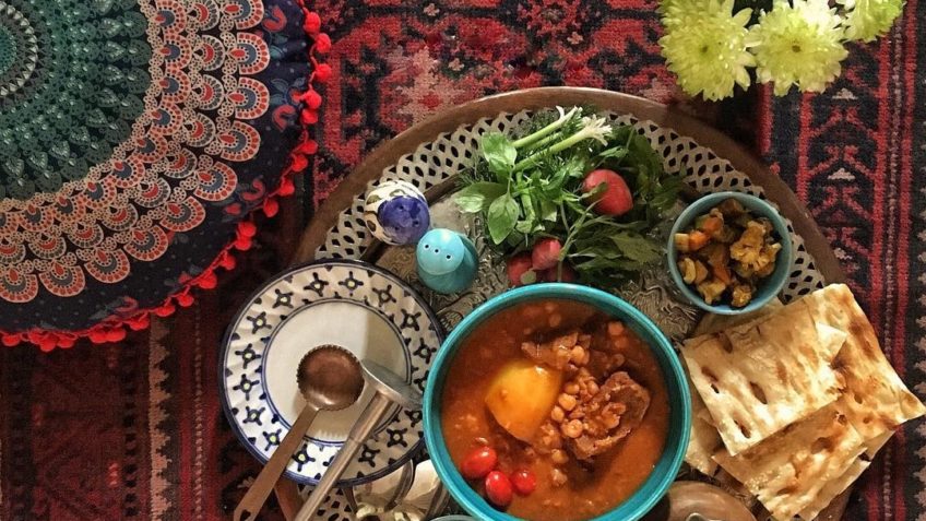 آب گوشت قنبید(کلم قمری)