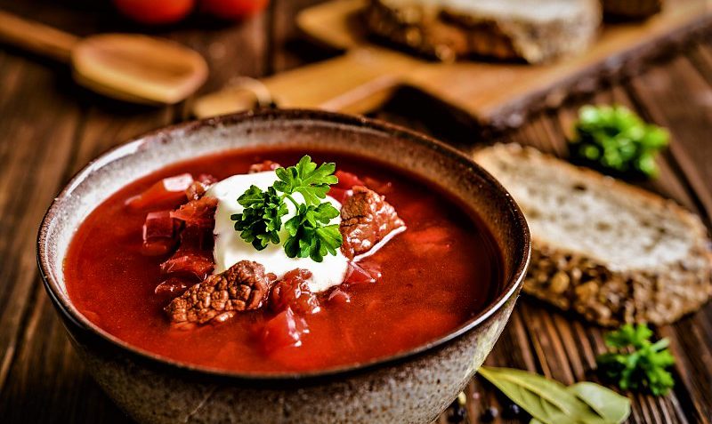 خوراک گوشت و چغندر