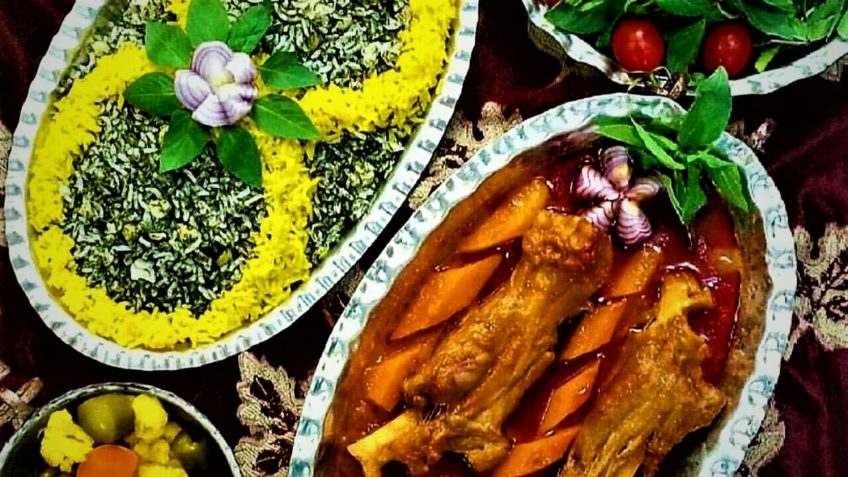 سبزی پلو با ماهیچه