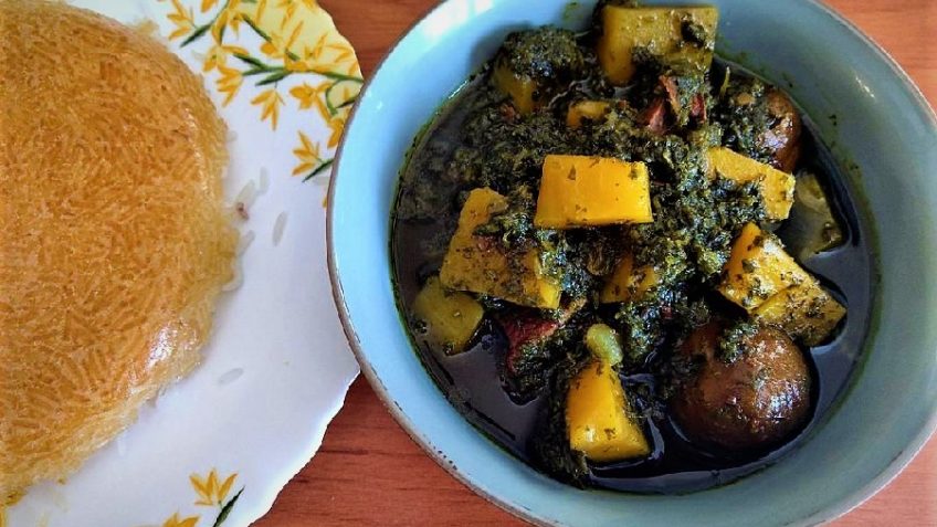 خورش آلو گشنیز