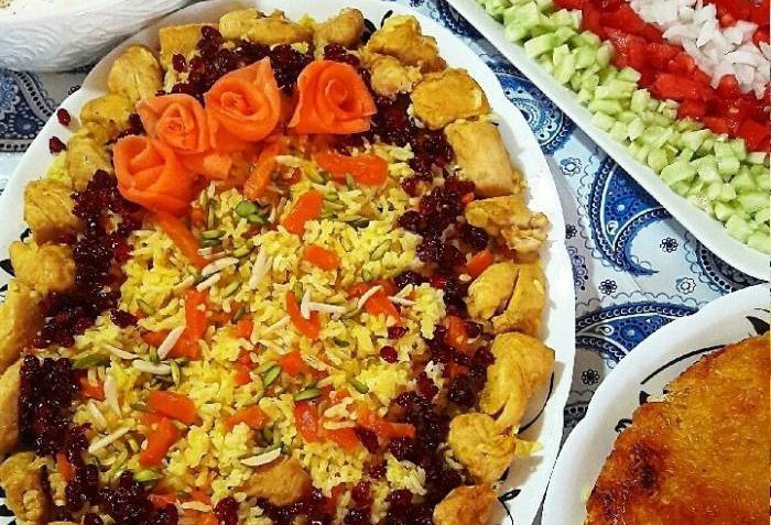 پلو مخلوط به و هویج