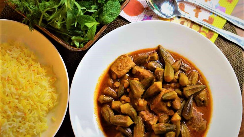 خورش بامیه و گوشت