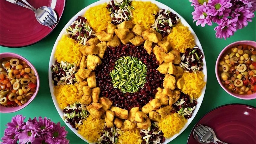زرشک پلو با مرغ